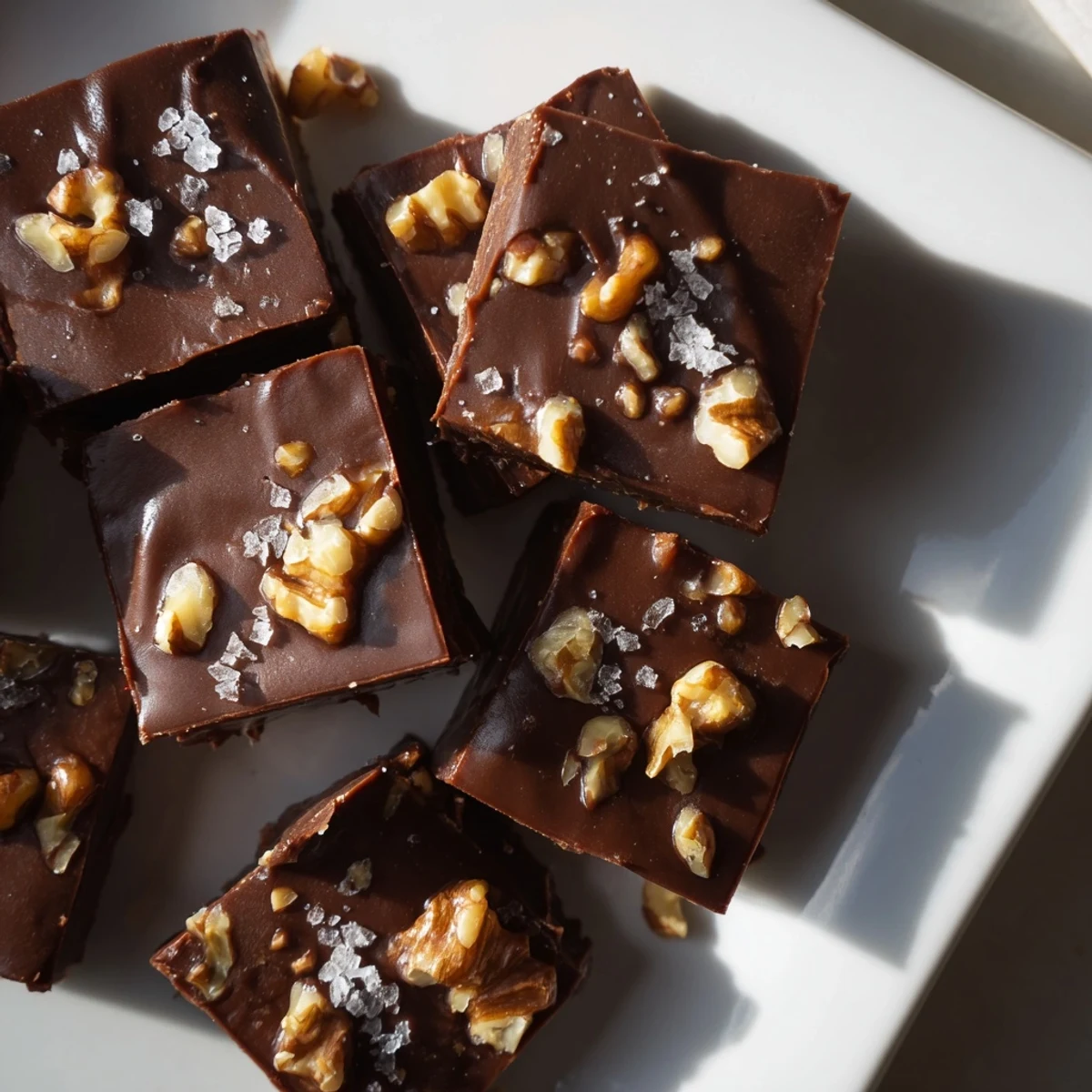 Rich, dark chocolate forms the base of this smooth, homemade Easy Chocolate Fudge treat with optional nuts.