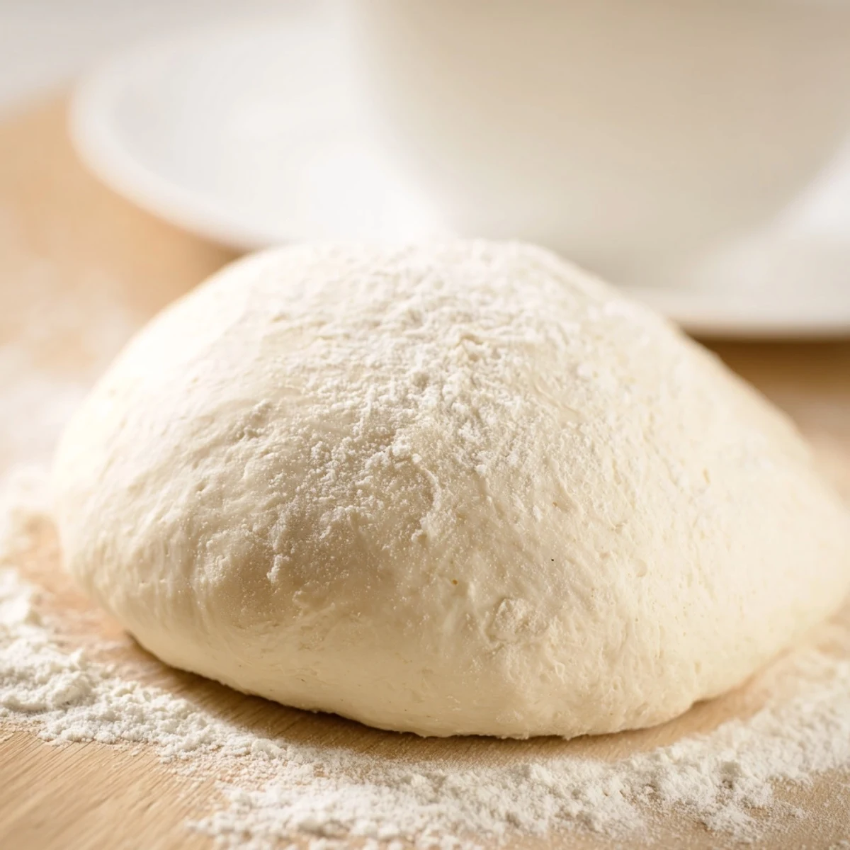 Homemade Pizza Dough rising in a bowl, promising a light and airy base for your pizza.