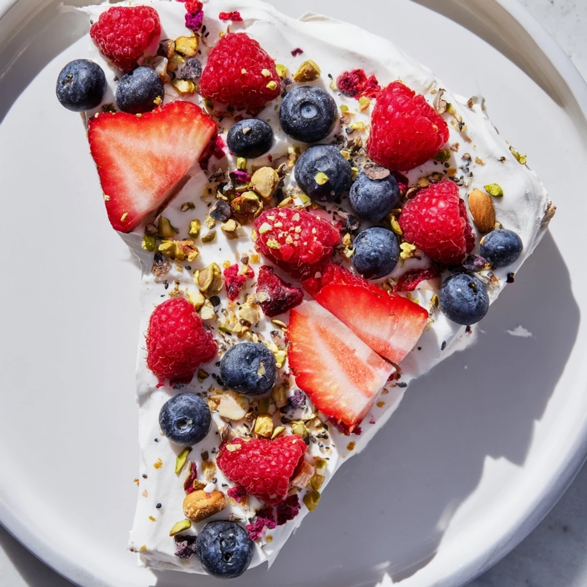 Homemade frozen fruit yogurt bark featuring a delicious blend of textures and tastes for easy snacking.