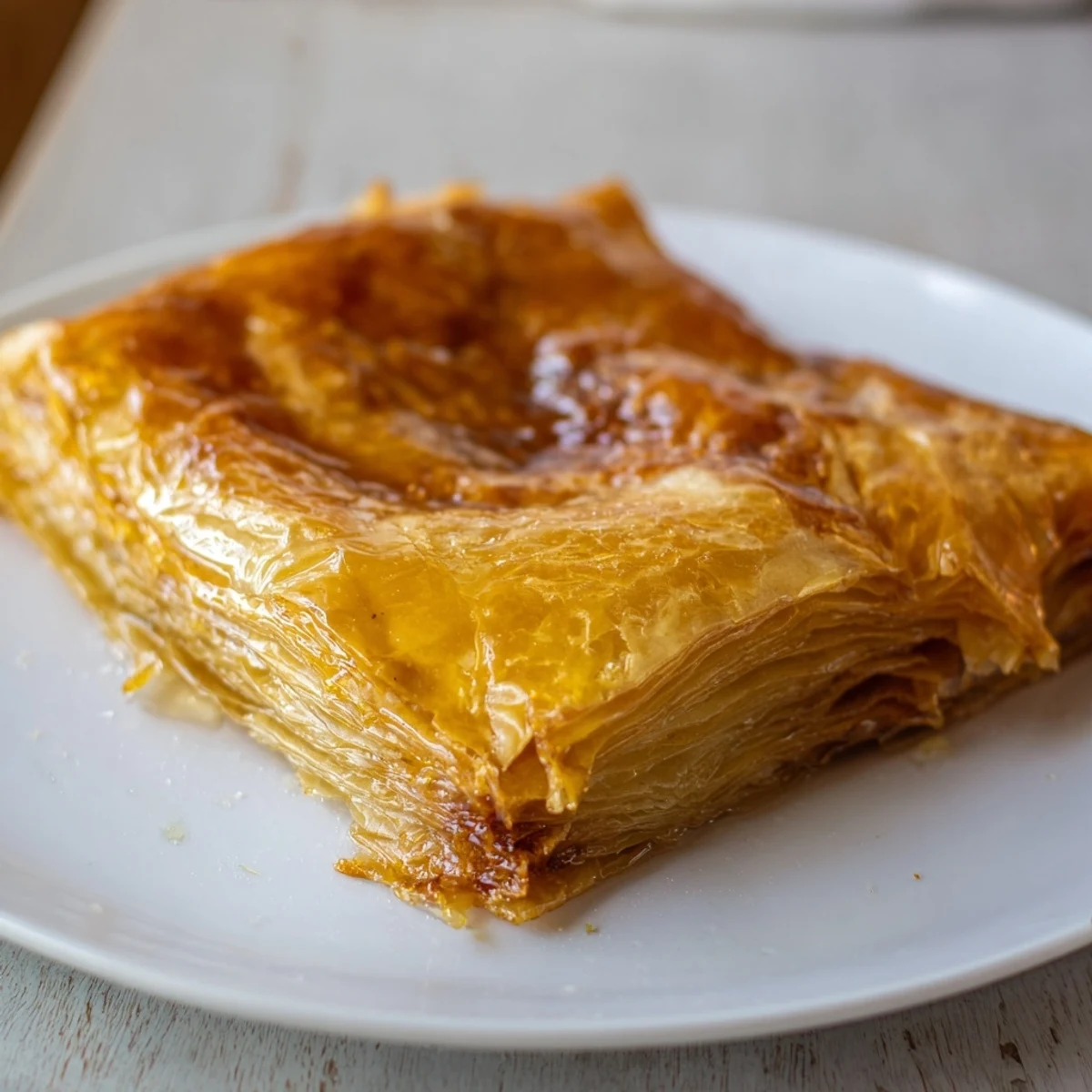 Freshly fried Moroccan Msemen, a square, buttery pastry, perfect for a cozy breakfast or tea time.