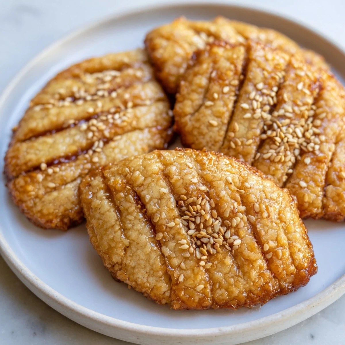 Freshly fried Tunisian Makroudh, glistening with honey glaze, offers a delightful aroma and taste.