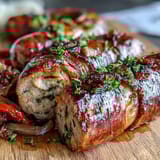 Roasted Italian Sausage and Peppers: Tender sausages and caramelized vegetables bake together on a single sheet pan for easy cleanup.