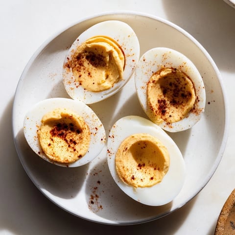Perfect hard-boiled eggs with bright yellow yolks, ready to enjoy as a protein-packed snack.