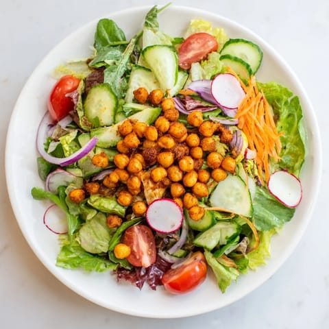 Mixed Greens Crispy Chickpeas