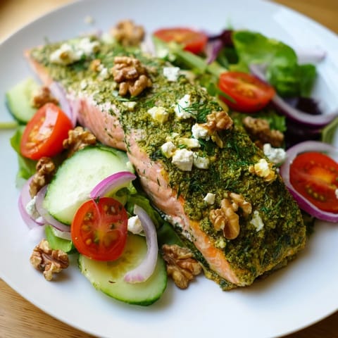 Herb-Crusted Salmon Salad