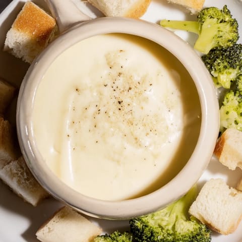 Swiss cheese fondue classic