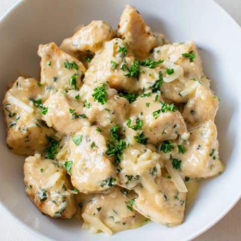 Creamy Garlic Chicken Bites