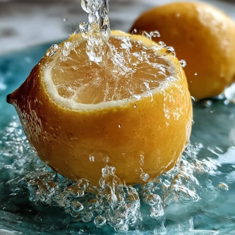 Refreshing Limoncello Sorbet Float with sparkling water, lemon slices, and mint garnish in chilled glasses.