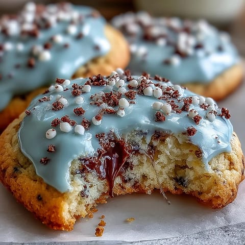 Spring Cookies: Robins Egg Speckled Sugar Cookies, pale blue with faux egg speckles.