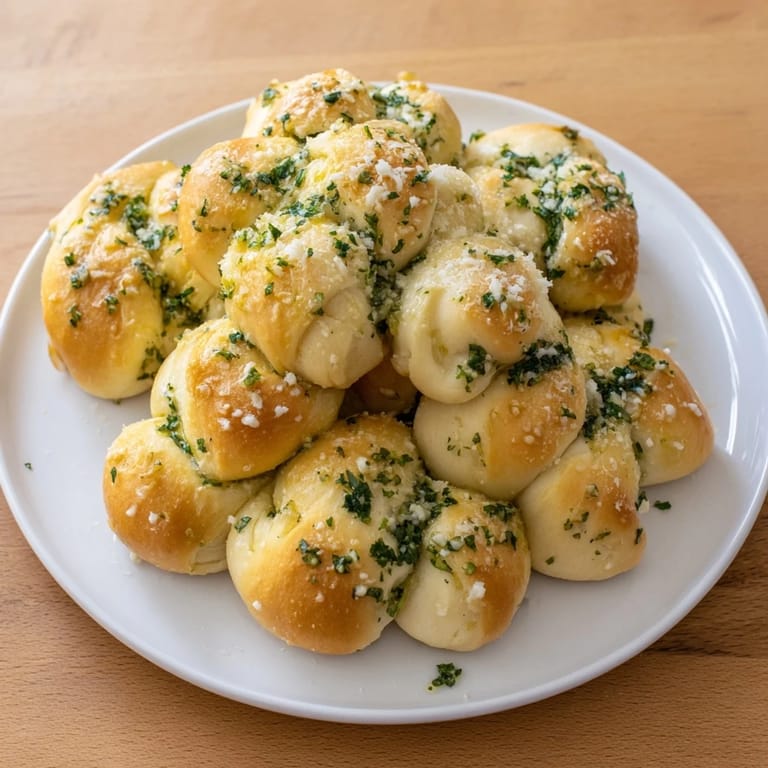 Warm and soft, these Homemade Garlic Knots are perfect with marinara sauce for dipping.