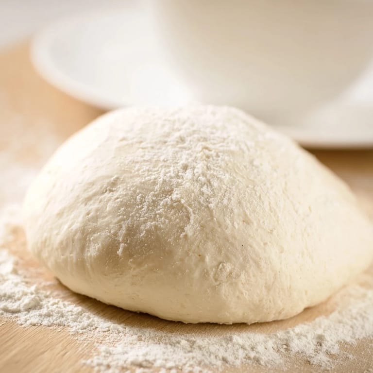 Homemade Pizza Dough rising in a bowl, promising a light and airy base for your pizza.