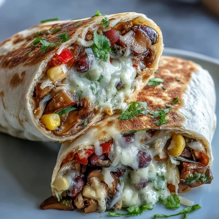 A close-up shows golden-brown veggie burritos packed with beans, corn, and cheese, served on a rustic plate with salsa.