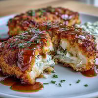 Crispy, golden fried catfish fillets with Southern spices, served with zesty remoulade sauce—a classic soul food favorite.  