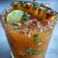 Vibrant Pineapple Jalapeño Agua Fresca, a colorful and spicy-sweet Mexican beverage served chilled over ice.