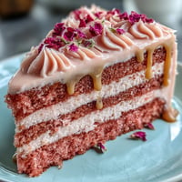 Elegant pink Bridal Shower Rosé Velvet Cake shimmering with edible gold.